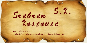 Srebren Kostović vizit kartica